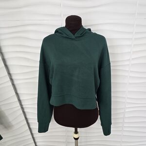Women's Forest Green Cropped Hoodie - Brand